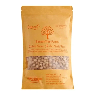 Image of BanyanTree Foods Dried Chickpeas Kabuli Chana Garbanzo Beans 500g All Natural Indian Origin Vegan High Fibre Protein