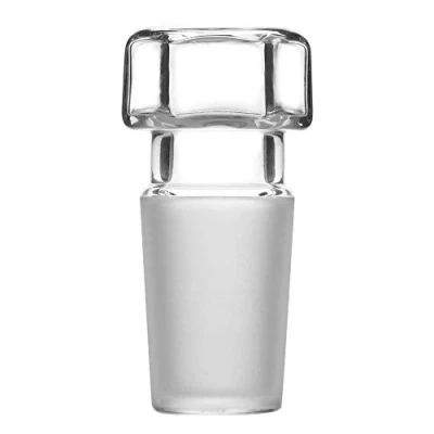 Image of StonyLab Glass Hex Head Hollow Stopper, Hexagonal Stopper for 24/40 Outer Joint with Closed Bottom, 19/22 Joint, 1 Pack