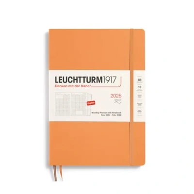 Image of LEUCHTTURM1917 370709 Monthly Planner &amp; Notebook Composition (B5) 2025, 16 Months, Softcover, Apricot, English