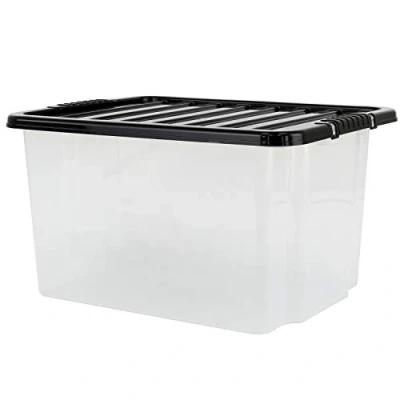 Image of Guaranteed4Less Clear Plastic 35L Storage Container Box Drawer Lid Home Wardrobe Shoes Kids Toys (1)
