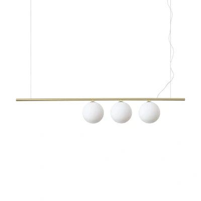 Image of PERLINE 3 Light Bar Pendant Ceiling Brass