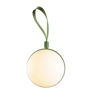 Image of Nordlux Bring to Go 12 Outdoor Portable Light/Recharable Lamp Green Plastic, Intergrated LED Day &amp; Night Sensor Porch, Patio, Garden, Garage, or Entrance. IP54, Class 3 (SELV)