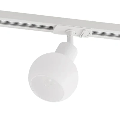 Image of Lindby track spotlight Linaro, E14, white, Ø 10 cm, 1 phase