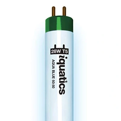 Image of iQuatics Juwel Compatible Aquarium Fluorescent Light Bulb T5 (Single), Aqua Blue 50:50, 28w 590mm 24&quot;