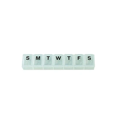Image of 7 Day Pill Dispenser Tablet Box Organiser. 1 Compartment per Day. for those who take many Tablets on a Daily Basis. Easy Medication Management &amp; Organisation. to Open. Perfect Travel