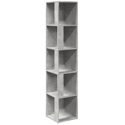 Image of vidaXL Corner Cabinet Concrete Grey 33x33x164.5 cm Engineered Wood