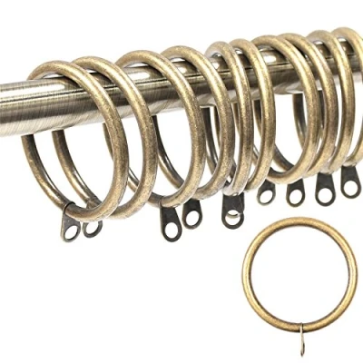 Image of 50x Large Curtain Rings Antique Brass 42mm Inner Diameter