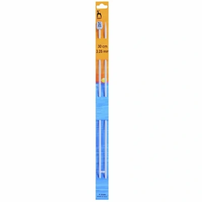 Image of Pony Metal Knitting Pins/ Needles 30cm long 3.25mm
