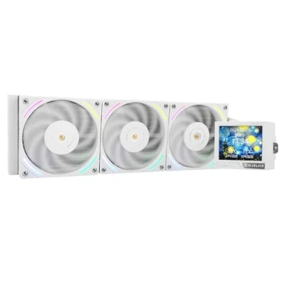 Image of Thermalright Mjolnir Vision 360 ARGB White 360mm AIO CPU Liquid Cooler,IPS LCD Screen with 320 * 240 Resolution,for AM4/AM5 and LGA1700/1851,’3.5 inch’Magnet Absorbent for Images