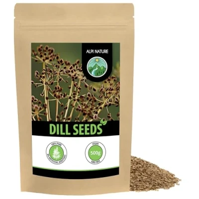 Image of dill seeds (500g, 1.1 lb), 100% natural seeds, cucumber, without additives, vegan