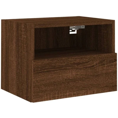 Image of vidaXL TV Wall Cabinet Brown Oak 40x30x30 cm Engineered Wood