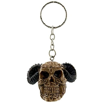 Image of Grindstore 3D Skull Assorted Designs Keyring, Metal, Mixed, Height 3 3.5cm Width 2.5 4cm