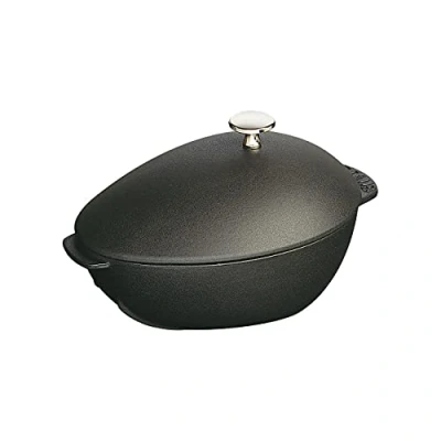 Image of Staub Mussel Pot with Lid, 25 cm, Matt Black, 1102523