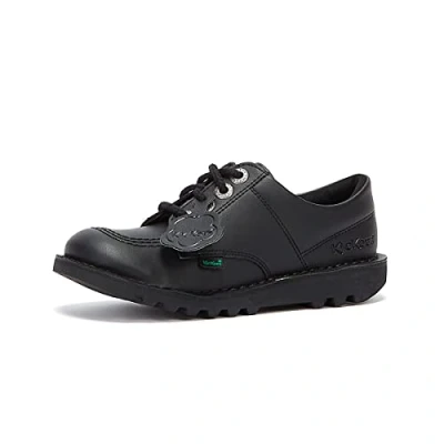 Image of Kickers Kick Lo Shoes Extra Comfort for Your Feet Added Durability School, Vegan Black, 12.5 UK Child