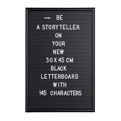 Image of Relaxdays Framed, Includes Letters, Numbers &amp; Special Characters, XL Message Board, 30x45 cm, Black