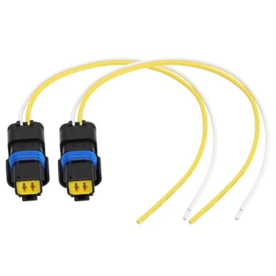 Image of the Lord of Tools 2pcs 2 Pin Alternator Repair Plug Harness Connector Wire PL12 WL with 20cm Lead Compatible Bosch