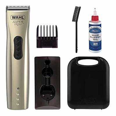 Image of Wahl Dog Clippers, Super Trim Premium Grooming Kit, and Tidy Up Smaller Areas, Low Noise Cordless Pet Trimmers, Easy Clean Animal Trimmer, Groom Pets at Home, Clear