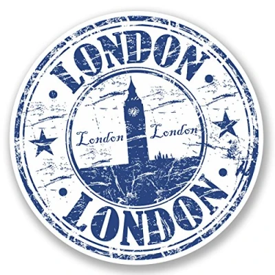 Image of 2 x 10cm London UK England Vinyl Sticker Travel Luggage Tag Car Laptop Fun #5751 (10cm 10cm)