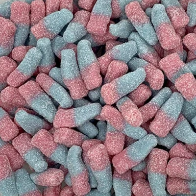 Image of Fizzy Bubblegum Bottles XL Retro Sweet Shop Gift Jar by The Gourmet Company