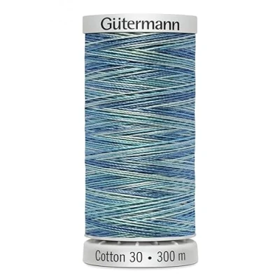 Image of Gutermann No 30 Sulky Cotton Embroidery Thread 300m 4014 Blue, Navy Each