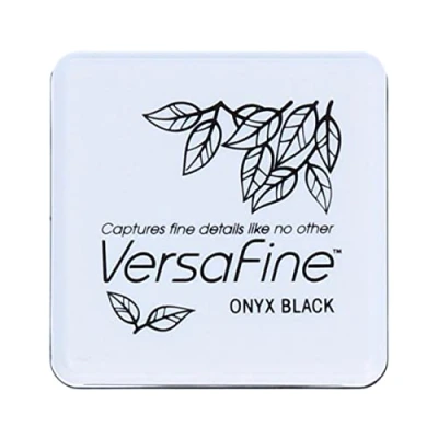 Image of Tsukineko VersaFine Ink Pads for Stamping Black, Onyx Black Small Water resistant, Opaque, Archival Embossing