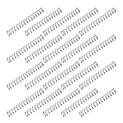 Image of sourcingmap Compression Spring 0.3mm Wire Dia , 2.3mm OD 20mm Free Length Steel Extension Spring,Silver,20Pcs
