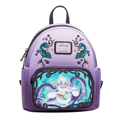 Image of Loungefly Backpacks Disney The Little Mermaid Ursula Villain Series Mini Backpack Purple