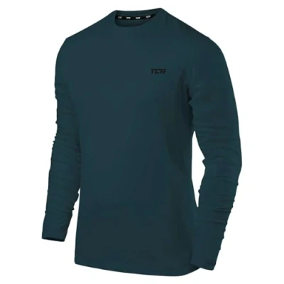 Image of TCA Element Mens Workout Gym Clothing Long Sleeve Running Top for Men Atlantic Deep, XL