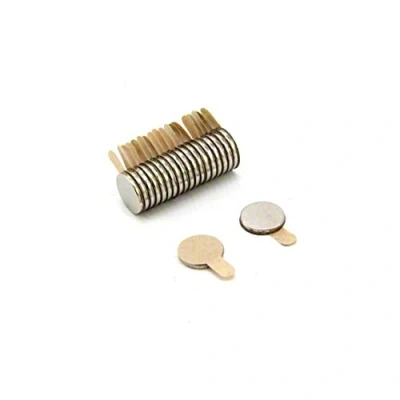 Image of N35 Neodymium Easypeel Adhesive Magnet for Arts, Crafts, Model Making, DIY, Hobbies and Packaging 8mm dia x 1mm 0.39kg Pull South Pack of 20