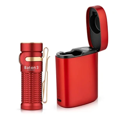 Image of OLIGHT Baton Mini LED Flashlights with Wireless Charging Case, Up to 94 Days Battery Life, Super Bright, 1200 Lumens, 6 Lighting Modes, IPX8 Rechargeable Hand Light, for 3 Pack