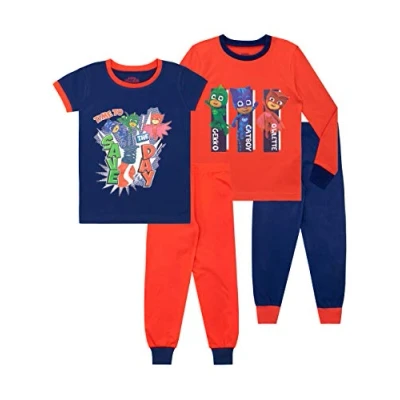 Image of PJ Masks Boys Catboy Gekko Owlette Pyjamas Pack of 2 Snuggle Fit Multicoloured Age 6 to 7 Years