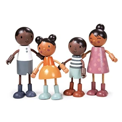 Image of Tender Leaf Toys Humming Bird Doll Family Wood Dolls For Children Inspire Imaginative Play