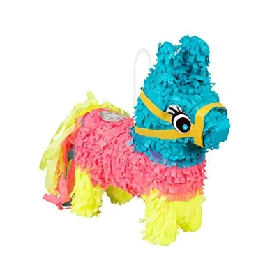 Image of Boland 10201704 Mini Donkey Pinata, Multicoloured, Standard Size