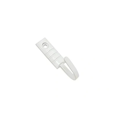 Image of GARDINIA 2 x Geo White Metal Tieback Hooks for Gathering and Draping Light Curtain Fabrics Includes Nails 1&quot; Length
