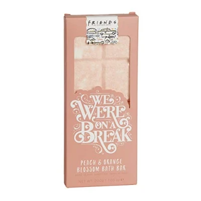 Image of Paladone FRIENDS TV Show We Were On A Break Bath Bar Peach and Orange Blossom Scented, 200 g (Pack of 1)