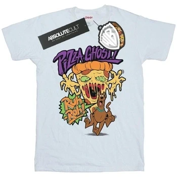 Image of Scooby Doo Girls Pizza Ghost T Shirt White 5 6 Years