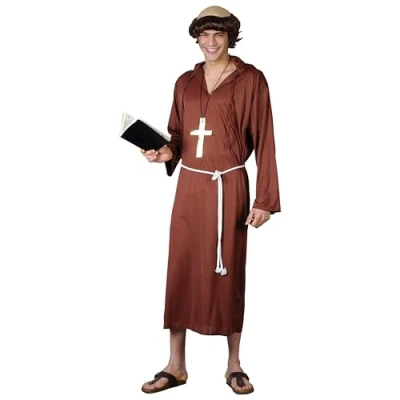 Image of Wicked Costumes Adult Mens Monk of the Abbey Costume Fancy Dress Medium