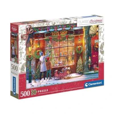 Image of Clementoni Jigsaw Puzzle Collection Old Toy Shop 500 Pieces For Adults 14 99 Years, Gift Men/Women, Made In Italy, 81496