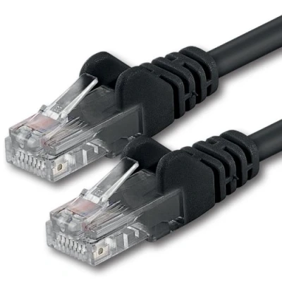 Image of 1aTTack.de 15m Cat 6 Ethernet Cable Gigabit RJ45 LAN Patch Cord Compatible with Internet, Router, Modem, Smart TV, PC &amp; Laptop Switch Modem black 1 piece