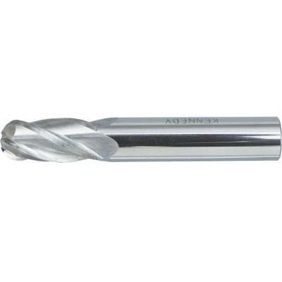 Image of Kennedy 10.00MM Carbide Micrograin 4 Flute Plain Shank Ball Nosed Slot Drills Regular Series