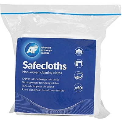 Image of AF Safecloths General Use Absorbent Lint free 340x320mm Ref SCH050 [Pack of 50], White
