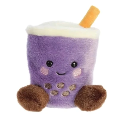 Image of Aurora Adorable Palm Pals Tart Taro Boba Stuffed Animal Pocket Sized Play Collectable Fun Purple 5 Inches
