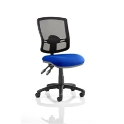 Image of Eclipse Plus II Lever Task Operator Chair Mesh Back Deluxe Blue Seat