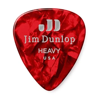 Image of Jim Dunlop 483P09HV Guitar Pick Player Pack Red Pearl (Pack of 12)
