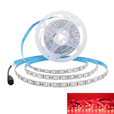 Image of JOYLIT 12V LED Strip Lights 5M Red 620 625nm, 300LEDs SMD 5050 Indoor Flexible Cuttable Adhesive Tape Light for Truck, Gaming Room, DIY (Without Power Supply)
