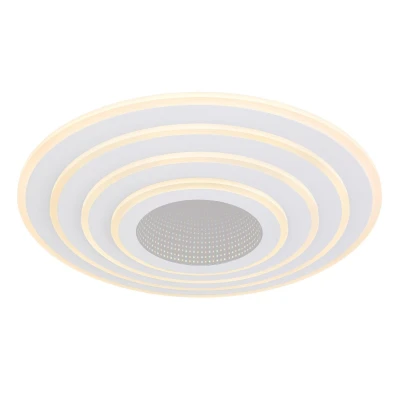 Image of Jocelyn Integrated LED Semi Flush Ceiling Light White Matt Dimmable 2700 6500K Remote Control Timer