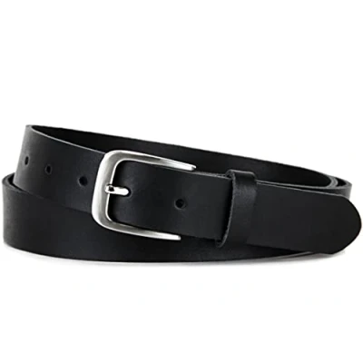 Image of Frentree® Leather Belt 3 cm Wide Black for Men and Women Made in Germany