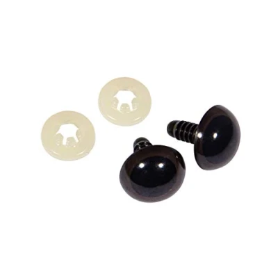 Image of Rayher 18mm Dark Brown Safety Eyes for Toys, Stuffed Animals and Amigurumi, Doll with Washer, Plastic Crafting, 5 Pairs, 8911305