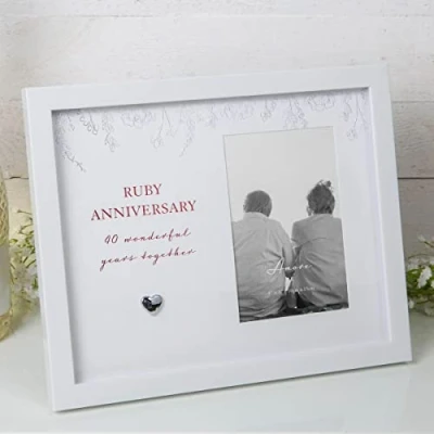 Image of Amore Wedding Anniversary 40th Photo Frame 6 X 4 Range By Julianna
