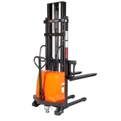 Image of Vulcan Semi Electric Stacker Lift Height mm: 3000; Steel; Black/Orange